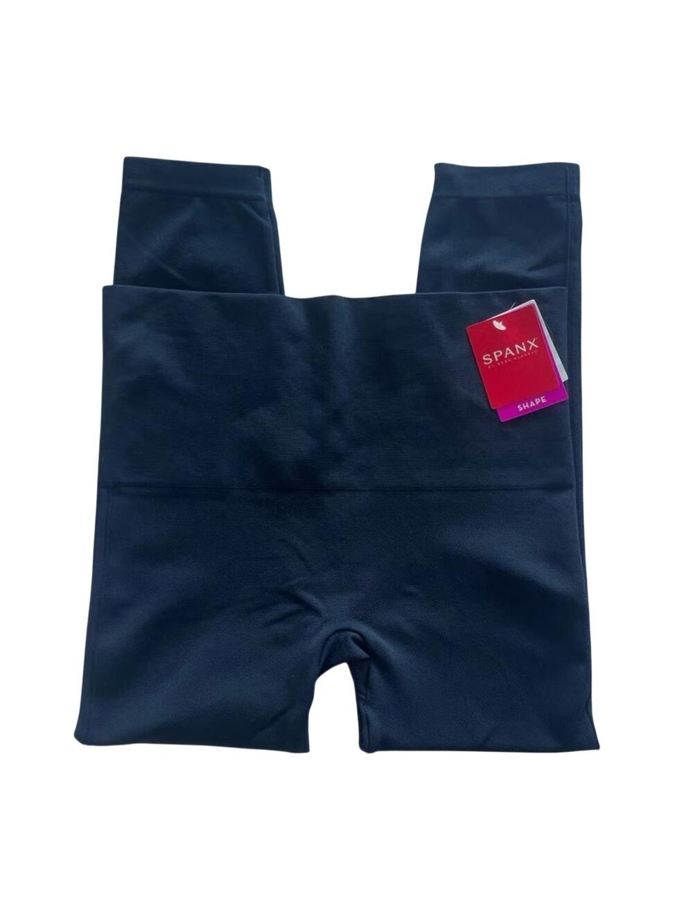 SPANX Look At Me Now Cropped Leggings Port Navy Blue Seamless NWT Size L